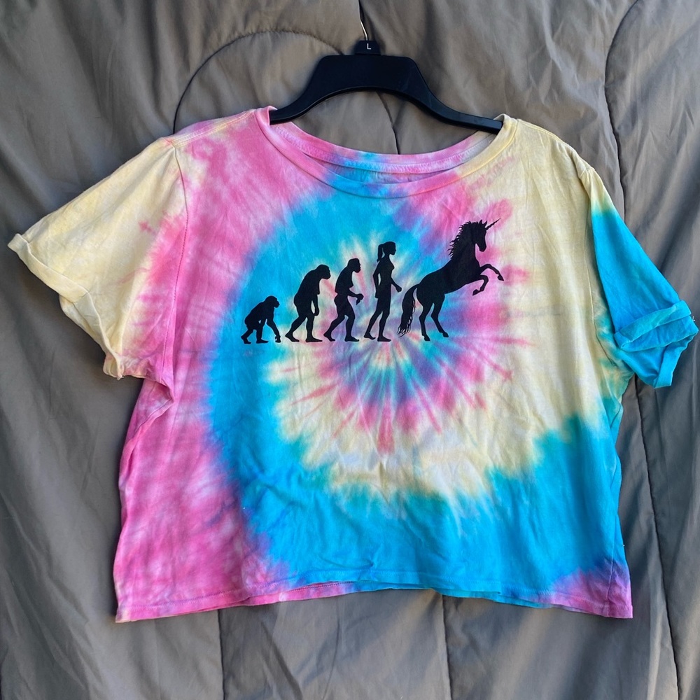 Evolution to Unicorn Crop Top